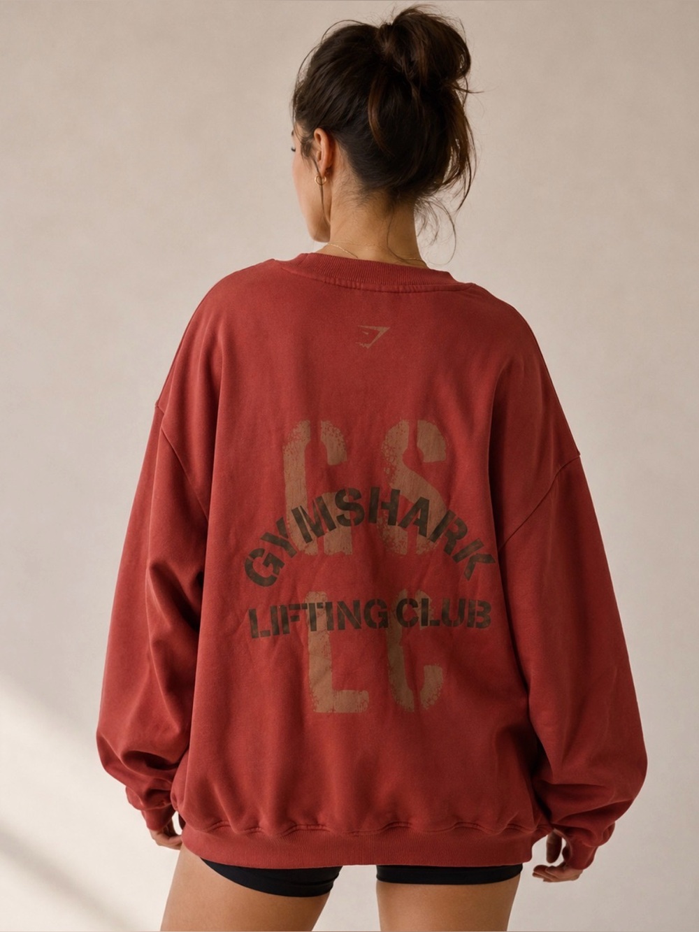 Gymshark Rust Red Oversized Crewneck Sweatshirt